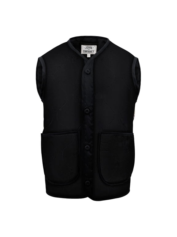 Company Men's Woobie Vest Poncho Liner Quilted Puff Vest Made in USA, Black, X-Small