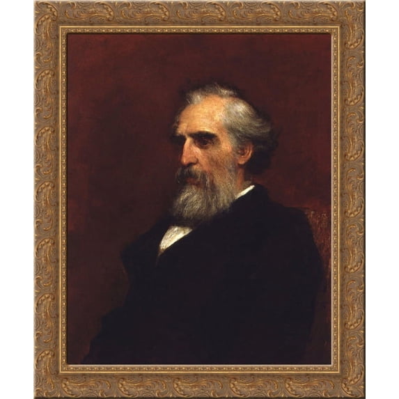 John Passmore Edwards 24x20 Gold Ornate Wood Framed Canvas Art by George Frederick Watts
