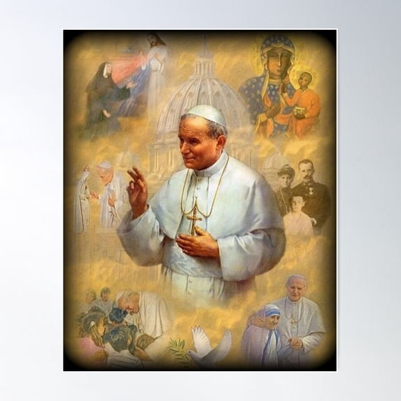 John Paul Ii, Saint John Paul Ii, Jp2, San Giovanni Paolo Ii Poster Wall Art, Modern Wall Decor For Living Room Bedroom, 8x12 UNFRAMED