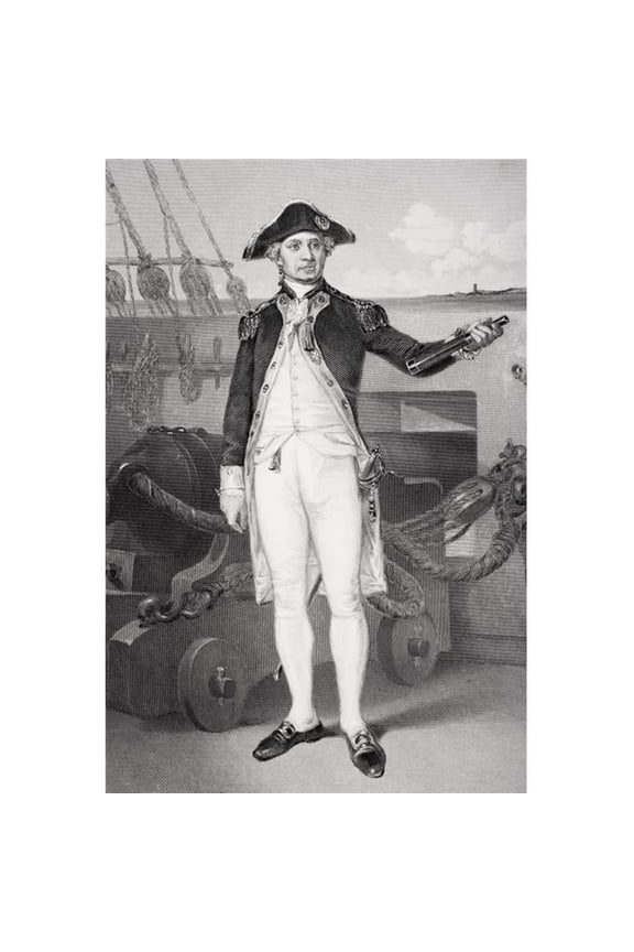 John Paul Jones 1742-1792 American Revolution Naval Officer And A Founder Of The United States Navy From Painting By A 1