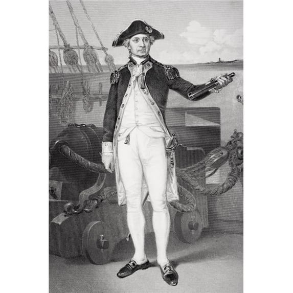 John Paul Jones 1742-1792 American Revolution Naval Officer And A Founder Of The United States Navy From Painting By A 1