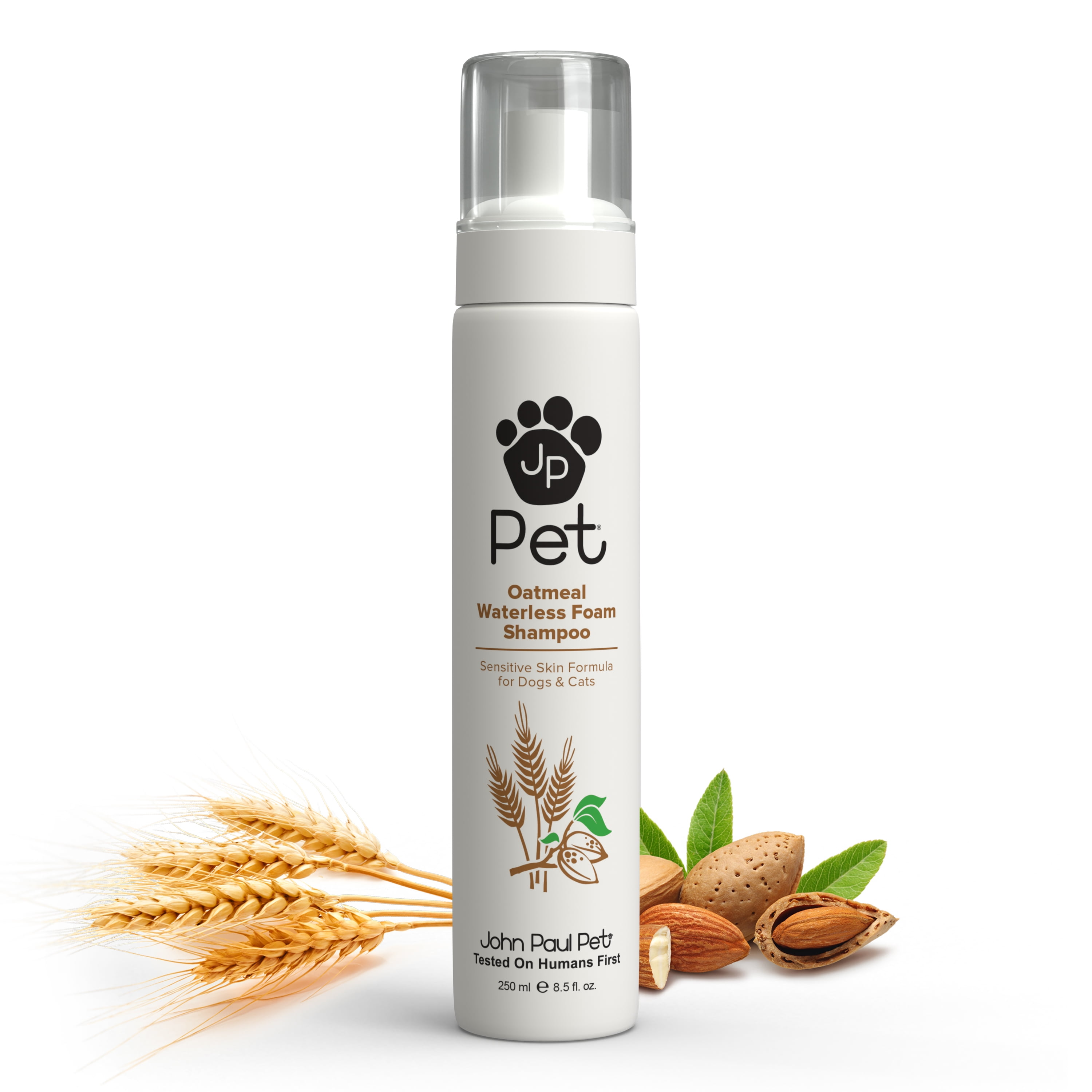 John Paul Products Oatmeal Waterless Foam Shampoo Grooming for Dogs and Cats, Soothe Sensitive