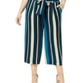 thumbnail image 1 of John Paul Richard Womens Tie Front Culotte Pants, Blue, Plus Size, 3X, 1 of 1