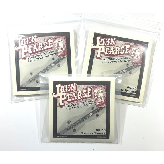 John Pearse Dulcimer Strings 3 Sets 4 String 09-10-12-23w