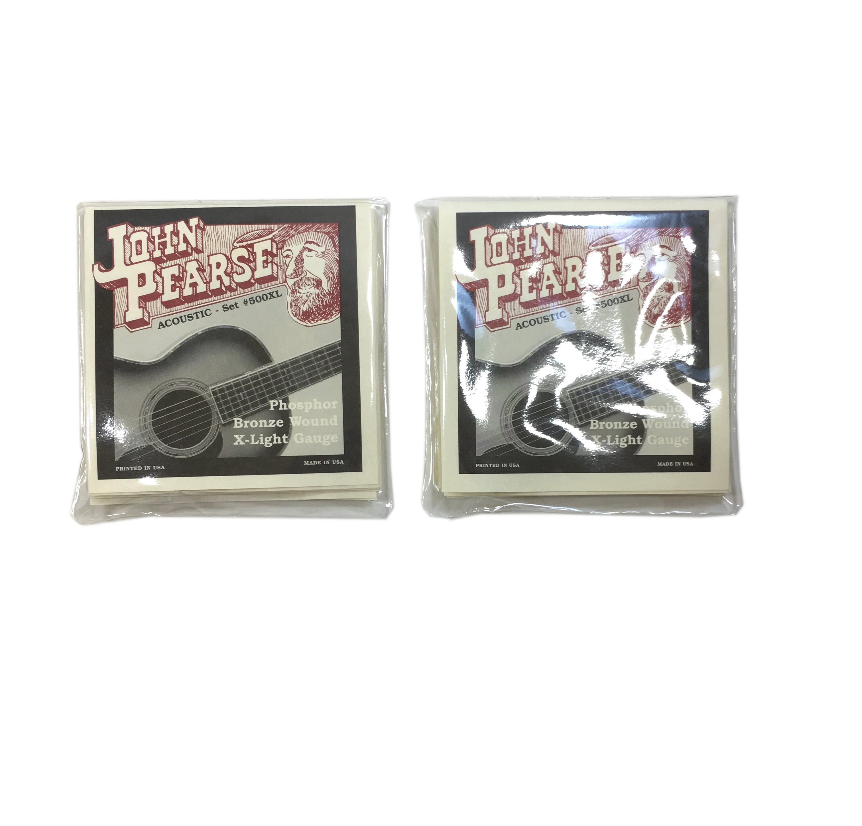 John Pearse Guitar Strings 2-Packs  Acoustic Extra Light #500XL Phosphor Bronze