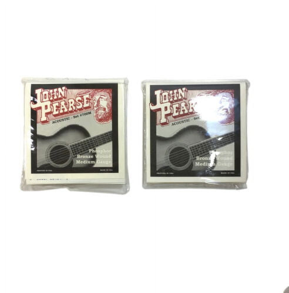 John Pearse Guitar Strings 2-Packs  Acoustic Medium #700M Phosphor Bronze