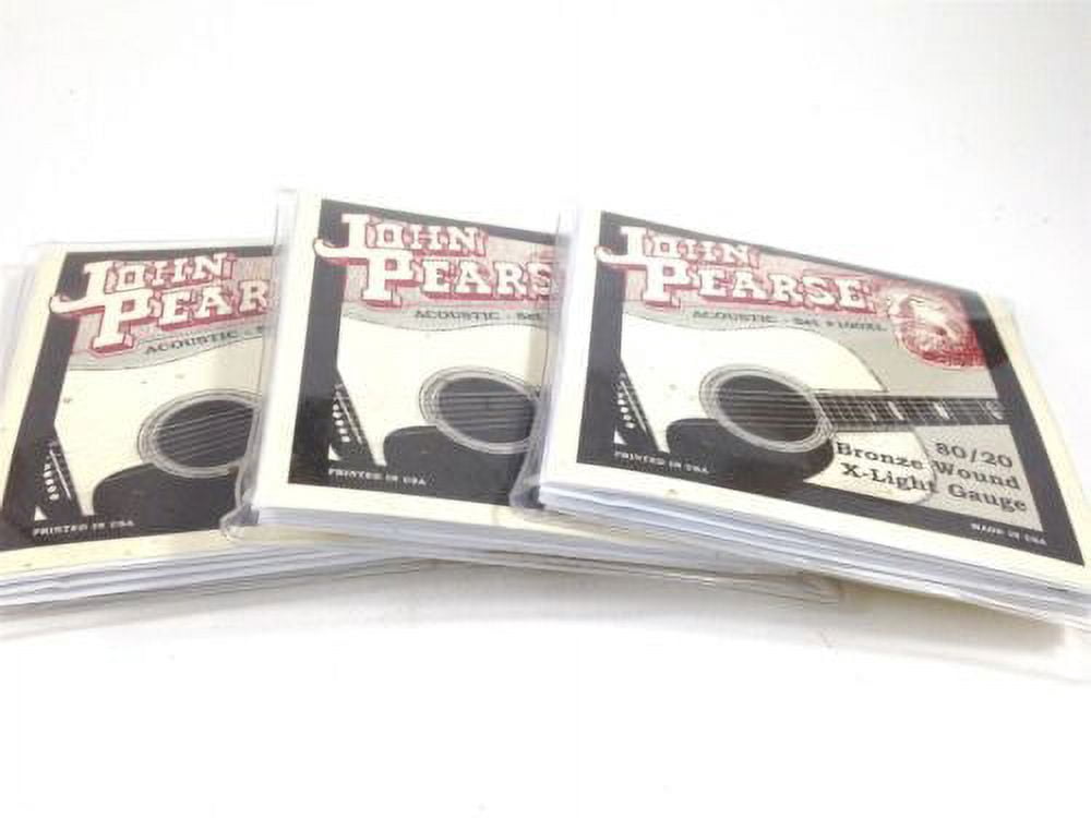 John Pearse Guitar Strings 3 Pack Acoustic 80/20 Bronze Wound Extra Light #100XL
