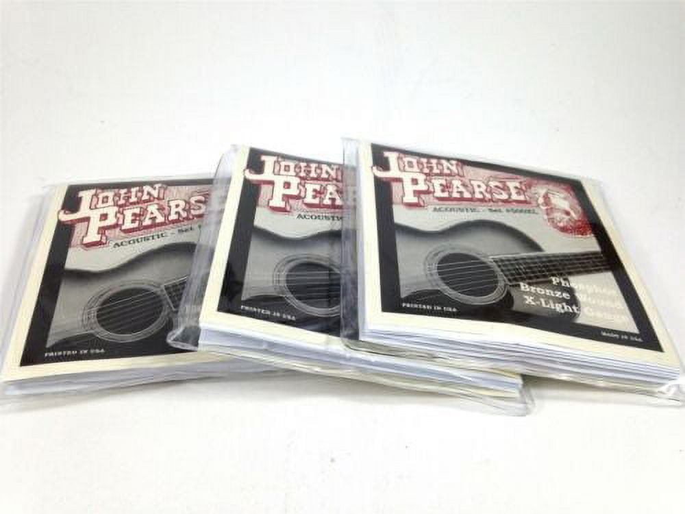 John Pearse Guitar Strings 3 Pack Acoustic Extra Light #500XL Phos Bronze