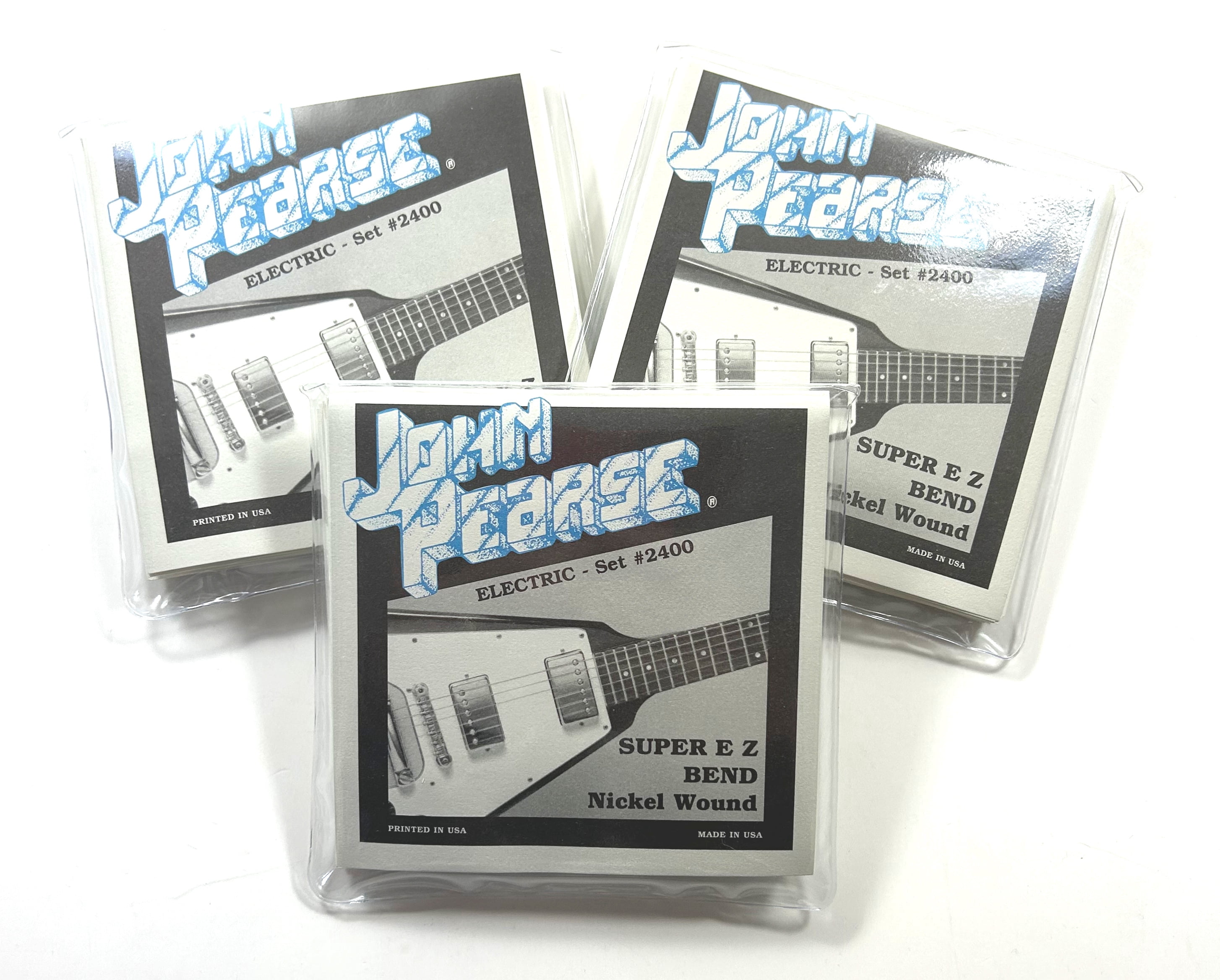John Pearse Guitar Strings 3 Sets Electric Super EZ Bend 09-42 Nickel Wound