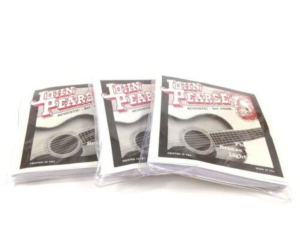 John Pearse Guitar Strings 3 pack  Acoustic Phosphor Bronze #600L Light