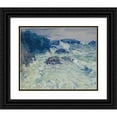 thumbnail image 1 of John Peter Russell 24x20 Black Ornate Framed Double Matted Museum Art Print Titled: Rough Sea, Morestil, 1 of 5