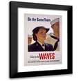thumbnail image 1 of John Philip Falter 11x14 Black Modern Framed Museum Art Print Titled - On the Same Team, Enlist in the Waves (1943), 1 of 5