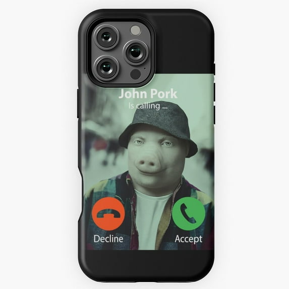John Pork Is Calling Funny Meme Phone Case for iPhone 16 15 14 13 12 11 Pro Max M5900356