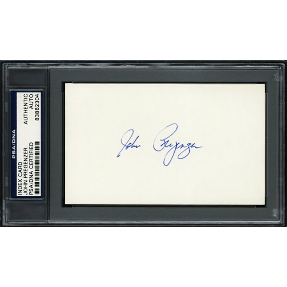 John Pregenzer Autographed 3x5 Index Card San Francisco Giants PSA/DNA #83862304