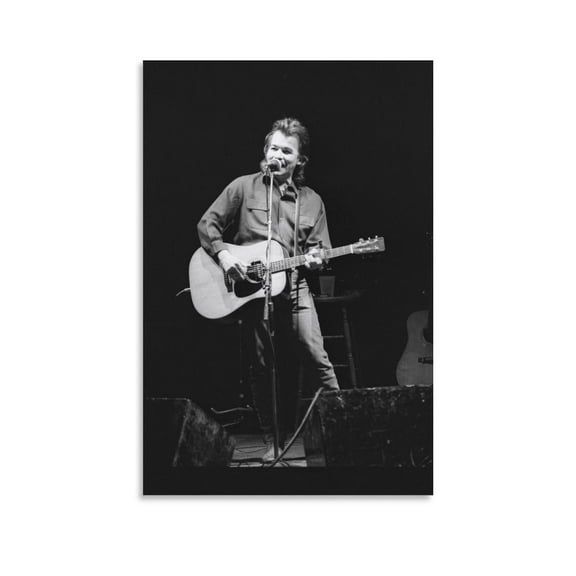 John Prine Singing Live, Retro Folk Songs Home Decoration Canvas Painting Poster