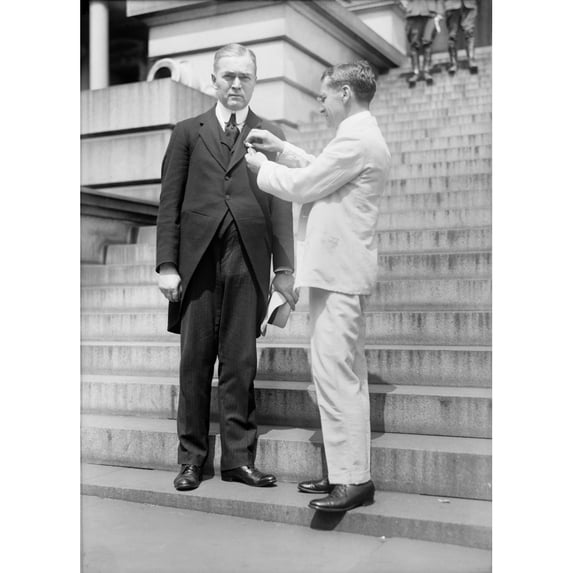 John R. Mott. Namerican Methodist Leader. Mott Being Awarded The Army Distinguished Service Medal For His