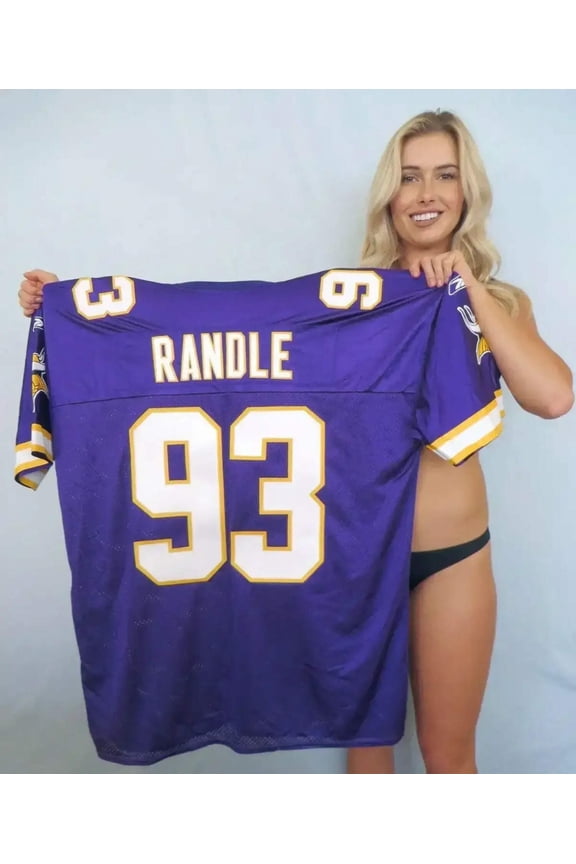 John Randle Minnesota Vikings Reebok purple jersey NEW