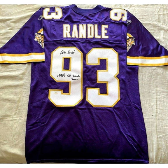 John Randle autographed Minnesota Vikings Reebok jersey inscribed 1990's All Decade Team (Schwartz)