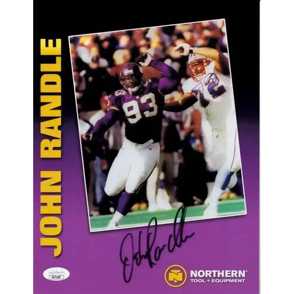John Randle autographed Minnesota Vikings promotional photo JSA