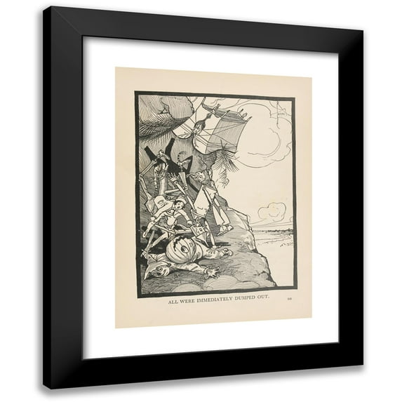 John Rea Neill 11x14 Black Modern Framed Museum Art Print Titled - The Marvelous Land of Oz Pl.28 (1904)