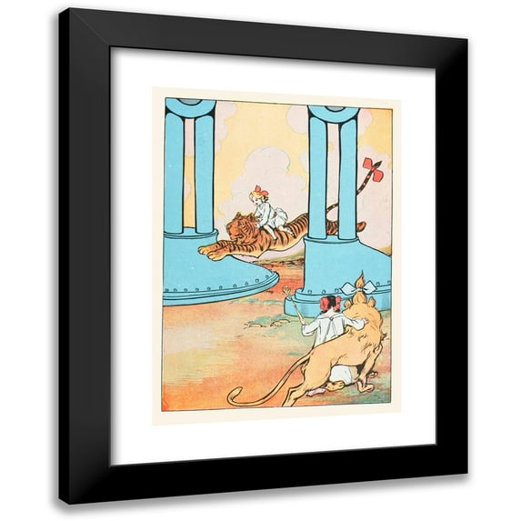 John Rea Neill 14x18 Black Modern Framed Museum Art Print Titled - Ozma of Oz Pl 26 (1907)