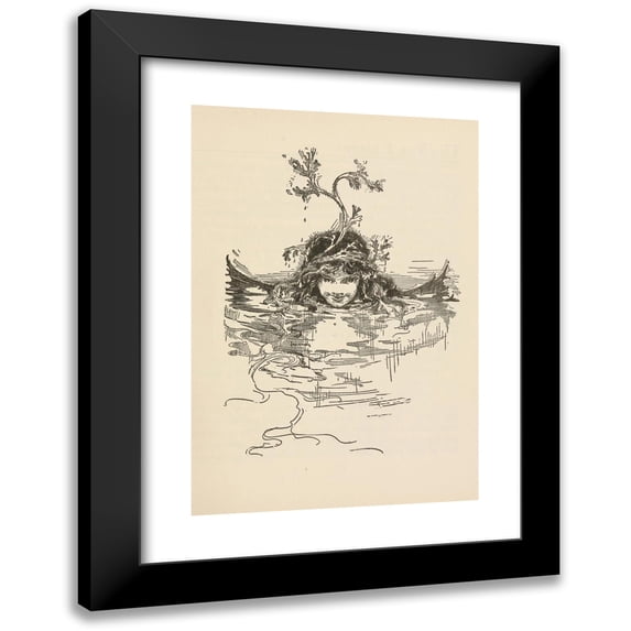 John Rea Neill 14x18 Black Modern Framed Museum Art Print Titled - The Sea Fairies Pl 07 (1911)