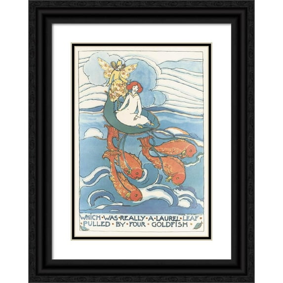 John Rea Neill 14x18 Black Ornate Wood Framed Double Matted Museum Art Print Titled - The Marvelous Land of Oz Pl.33 (1904)