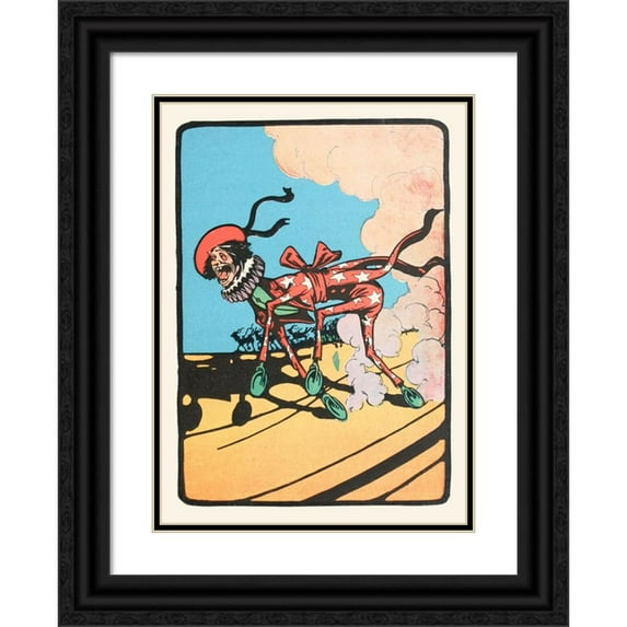 John Rea Neill 18x24 Black Ornate Framed Double Matted Museum Art Print Titled: Ozma of Oz Pl 08 (1907)