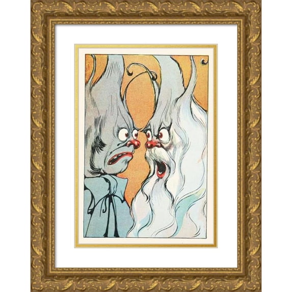 John Rea Neill 18x24 Gold Ornate Framed and Double Matted Museum Art Print Titled - Ozma of Oz Pl 33 (1907)