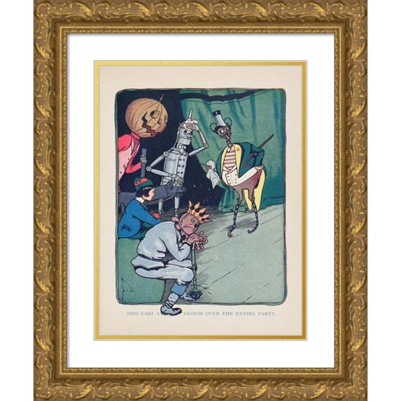 John Rea Neill 18x24 Gold Ornate Framed and Double Matted Museum Art Print Titled - The Marvelous Land of Oz Pl.25 (1904)