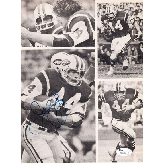 John Riggins autographed New York Jets magazine photo page JSA