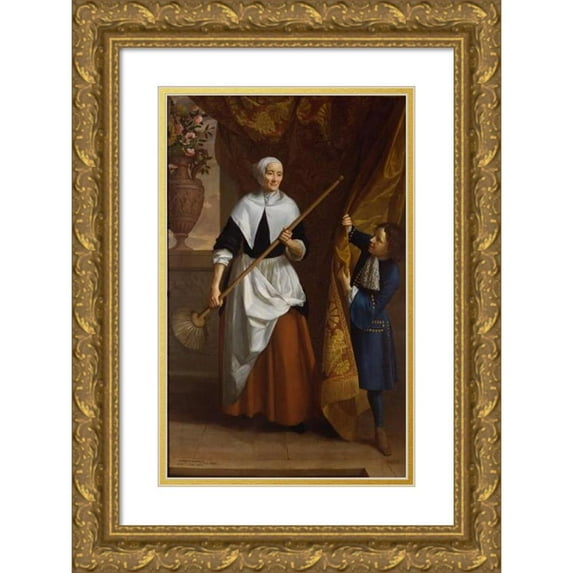 John Riley 11x14 Gold Ornate Wood Frame and Double Matted Museum Art Print Titled - Bridget Holmes (1591-1691)