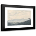 thumbnail image 1 of John Robert Cozens 18x14 Black Modern Framed Museum Art Print Titled - The Bay of Naples from Capodimonte, Italy, 1 of 5