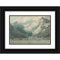 thumbnail image 1 of John Robert Cozens 18x14 Black Ornate Wood Framed Double Matted Museum Art Print Titled - Cetara on the Gulf of Salerno (1790), 1 of 5