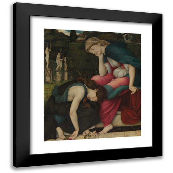 John Roddam Spencer Stanhope 20x23 Black Modern Framed Museum Art Print Titled - Patience on a Monument Smiling at Grief