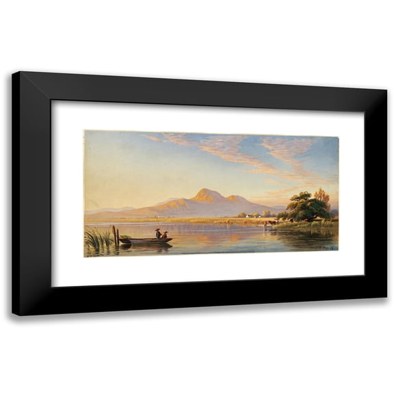 John Ross Key 14x9 Black Modern Framed Museum Art Print Titled - Mt. Diablo, San Joaquin Valley (1873)