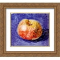 thumbnail image 1 of John Ruskin 2x Matted 22x20 Gold Ornate Framed Art Print 'Study of an Apple ', 1 of 2