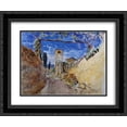 thumbnail image 1 of John Ruskin 2x Matted 24x20 Black Ornate Framed Art Print 'A Vineyard Walk Lucca ', 1 of 2