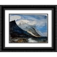 thumbnail image 1 of John Ruskin 2x Matted 24x20 Black Ornate Framed Art Print 'Moonlight Chamonix ', 1 of 2