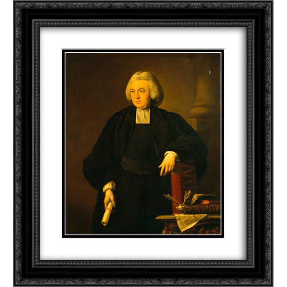 John Russell 2x Matted 20x24 Black Ornate Framed Art Print 'William Dodd'