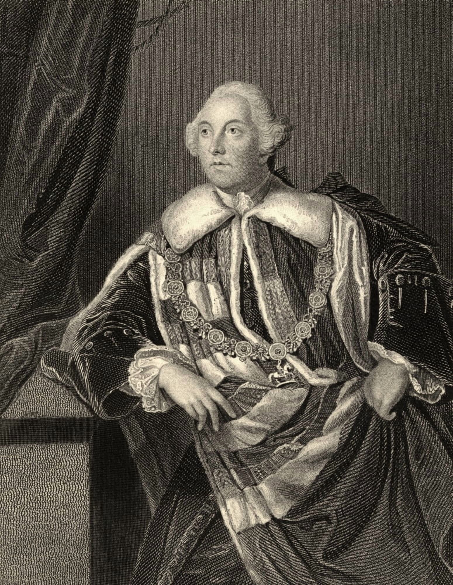 John Russell 4Th Duke Of Bedford 1710-1771 19Th Century Print Engraved By H Robinson From The Original Painting By Sir Joshua Reynolds Canvas Art - Ken Welsh Design Pics (26 x 34)