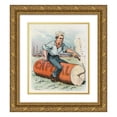 thumbnail image 1 of John Samuel Pughe 12x14 Gold Ornate Wood Frame and Double Matted Museum Art Print Titled - Labor's Idea of Elevating Itself (1902), 1 of 4