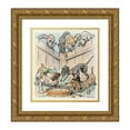 thumbnail image 1 of John Samuel Pughe 15x16 Gold Ornate Wood Frame and Double Matted Museum Art Print Titled - Getting Their Backs Up (1903), 1 of 4