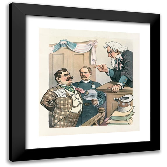 John Samuel Pughe 20x21 Black Modern Framed Museum Art Print Titled - In the Court of Public Opinion (1903)