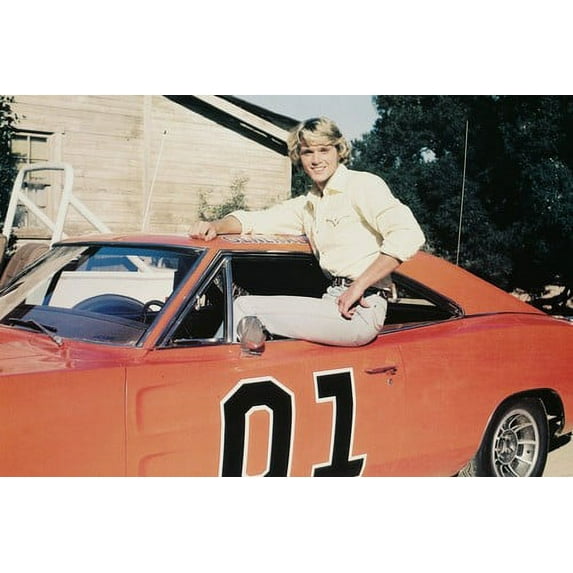 John Schneider Dukes Of Hazzard Dodge Charger 24x36 Poster