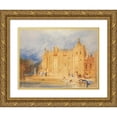 thumbnail image 1 of John Sell Cotman 14x11 Gold Ornate Wood Frame and Double Matted Museum Art Print Titled - The Abbatial House, Abbey of St. Ouen, Silent (1824-31), 1 of 4