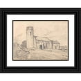 thumbnail image 1 of John Sell Cotman 18x14 Black Ornate Wood Framed Double Matted Museum Art Print Titled - Aylmerton Church; Norfolk, from the South-West (1816), 1 of 5