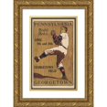 thumbnail image 1 of John Sheridan 11x14 Gold Ornate Wood Frame and Double Matted Museum Art Print Titled - Pennsylvania Vs. Georgetown, Base Ball, April 8th and 10th-Georgetown Field (1905), 1 of 4