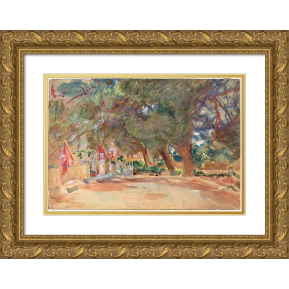 John Singer Sargent 14x11 Gold Ornate Wood Frame and Double Matted Museum Art Print Titled - A War Memorial (1918)