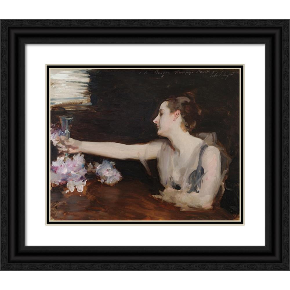 John Singer Sargent 14x12 Black Ornate Wood Framed Double Matted Museum Art  Print Titled: Madame Gautreau Drinking a Toast (1882-1883) - Walmart.com, image size:1000x1000